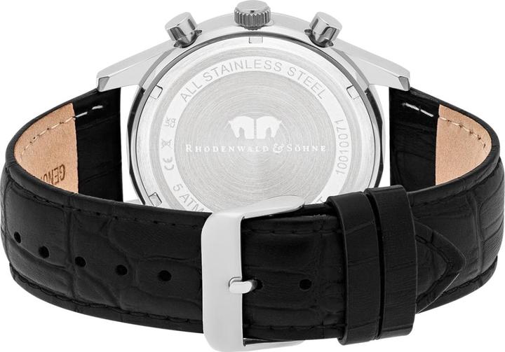 Produktbild Herren Chronograph Goodwill Echtleder schwarz - 4406 (Chronograph, 45 mm)