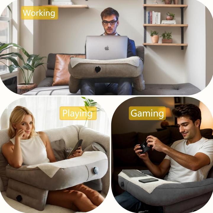 Actual product image Dema Reading cushion Arm support laptop cushion Air cushion inflatable Grey