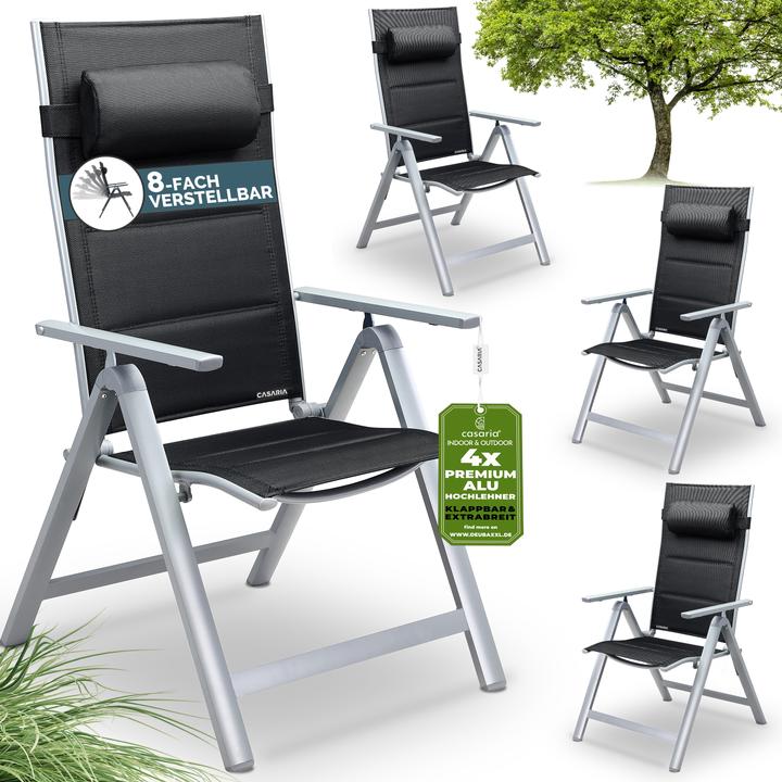 Immagine prodotto Casaria Set di 4 sedie da giardino