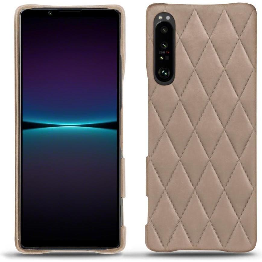 Noreve Lederschutzhülle (Sony Xperia 1 IV), Smartphone Hülle, Beige