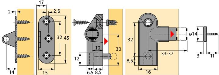 Productafbeelding Hettich Remklephouder Classic D