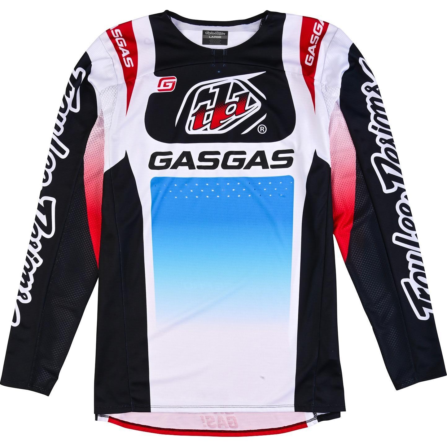 Troy Lee Designs, Velotrikot, SE PRO Jersey - GASGAS Fumes (L), Weiss, Schwarz, L