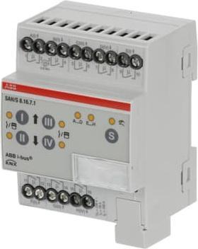 Actual product image ABB Stotz S&J Switch/shutter actuator 8gang 16A, REG SAH/S8.16.7.1 (Shutter actuator)