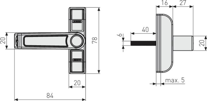 Actual product image Abus Window additional lock 2510