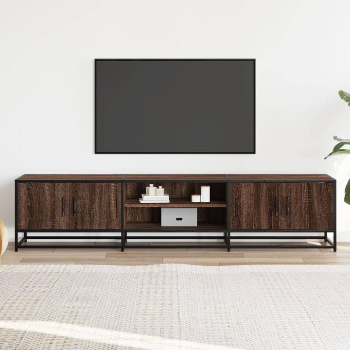 Actual product image vidaXL TV cabinet Lowboard TV cabinet TV table Brown oak look (180 x 35 x 41 cm)