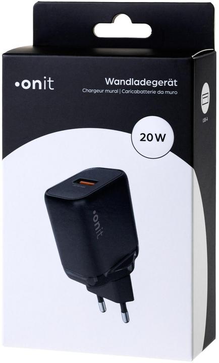 Produktbild Onit USB-Wandladegerät Single 1A 20 W GaN Schwarz (20 W, 1 Port)