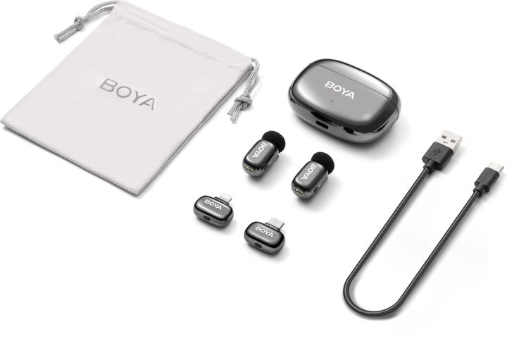 Produktbild Boya Mini 2-01 (Grey) 1x RX USB-C + 1x RX Lightning + 2x TX