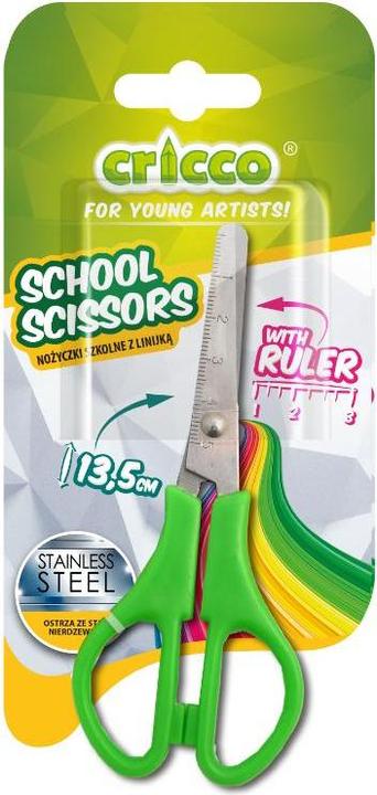 Actual product image Cricco Schulschere mit Lineal 13,5 cm (13.50 cm)