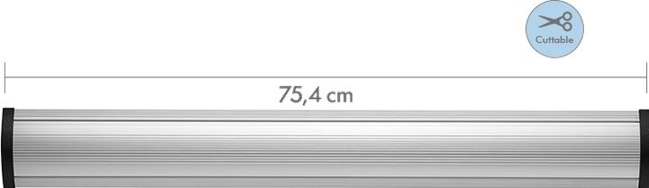 Produktbild LogiLink Bodenkabelabdeckung, Alu & ABS, 754x139x22mm, schneidbar, silber (Kabelkanal, 75.40 cm)