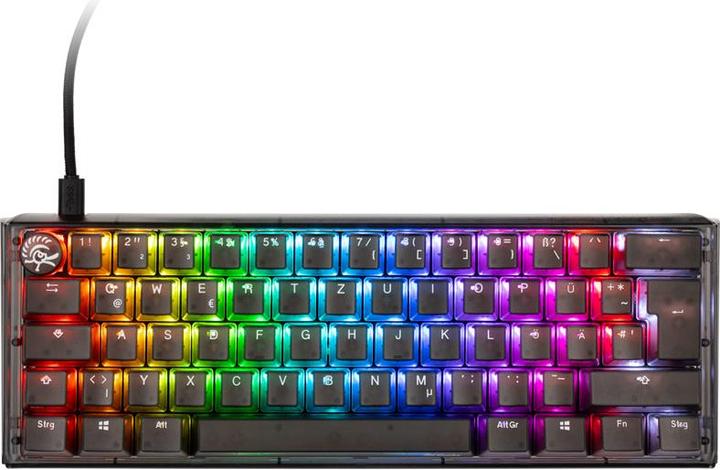 Actual product image Ducky One 3 Aura Black Mini Gaming Keyboard, RGB LED - MX-Silent-Red (DE, Cable)