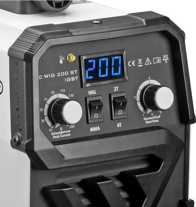 Actual product image Stahlwerk DC TIG 200 ST IGBT welding machine with 200 amps and MMA electric hand