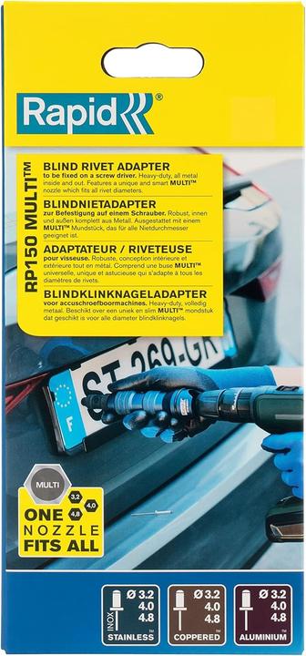 Actual product image Rapid RP150 Multi blind rivet attachment