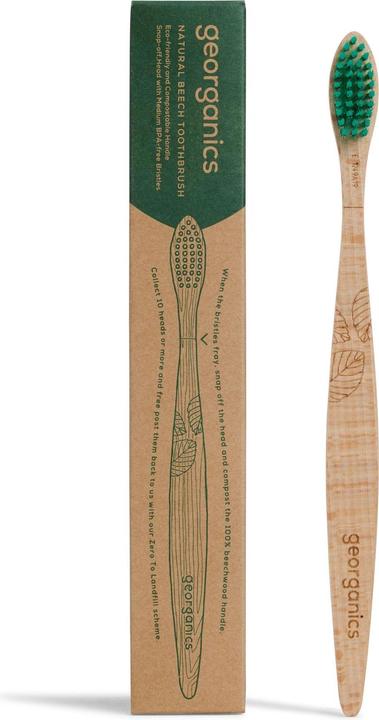 Georganics Zahnbürste aus Buchen (Mittel, 1 x)