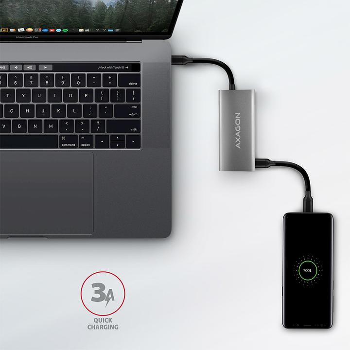 Actual product image Axagon HMC-4G2 (USB-C, 4 ports)
