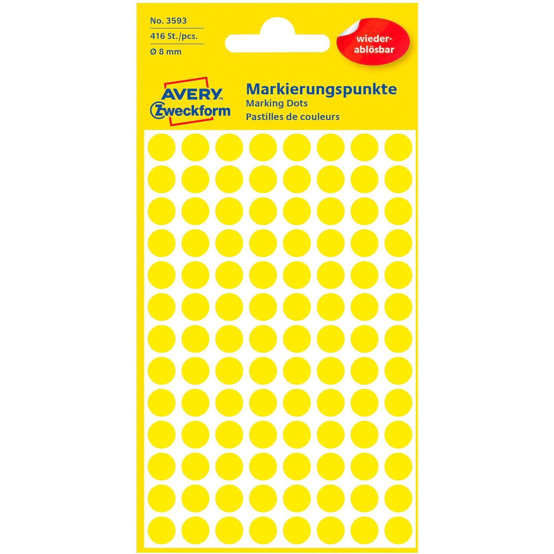 15x Avery, Etiketten, Markierungspunkte