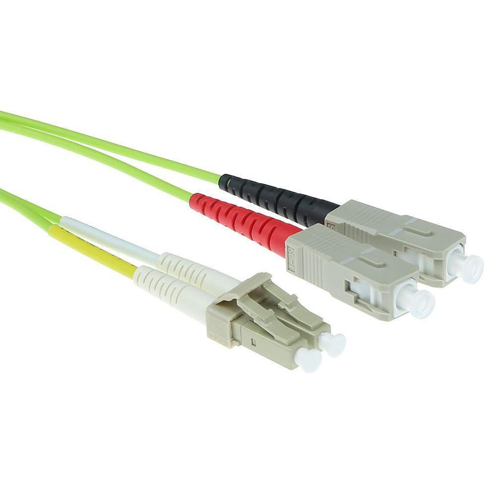 ACT 3 meter LSZH Multimode 50/125 OM5 fiber patch cable duplex with LC and SC connectors (S/UTP, CAT6, 3 m), Netzwerkkab...