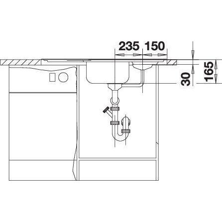 Thumbnail - Blanco, Spülbecken, Tipo 9 E (Aufsatzspülbecken, 93 cm, 51 cm)