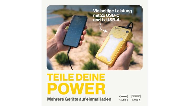 Produktbild Aqiila Powerbird BS10 - solar powerbank 10000 mAh (10000 mAh, 6 W, 37 Wh)