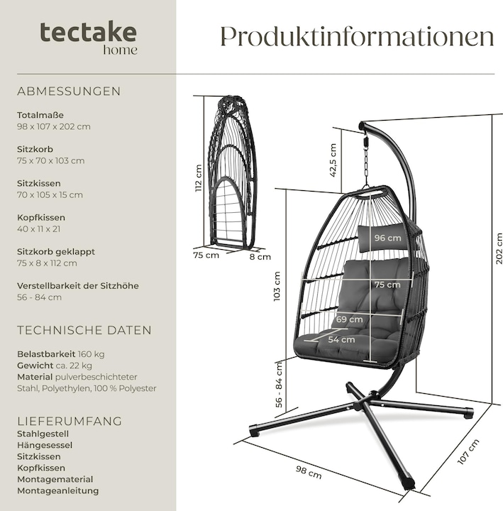 Actual product image tectake Ariane (160 kg)