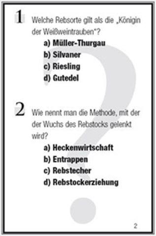Produktbild Welt der Weine - Das kleine Weinquiz (Deutsch)