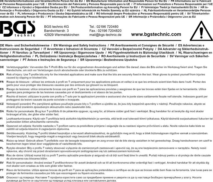 Produktbild BGS Bit (Innensechsrund TX)