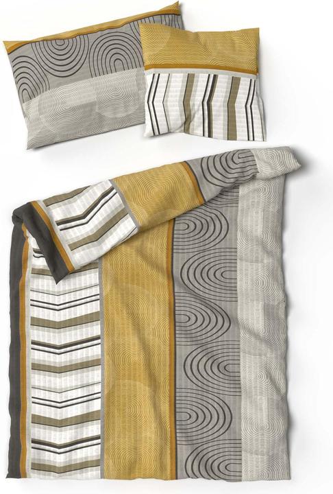 Actual product image Lotus Bettwaren Bed Linen Seersucker Rainald yellow (Pillowcase, 50 x 70 cm)