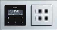 Produktbild Gira Radio UP RDS reinweiss 228003 System 55 Bedienaufs. Schwarzglas (FM)