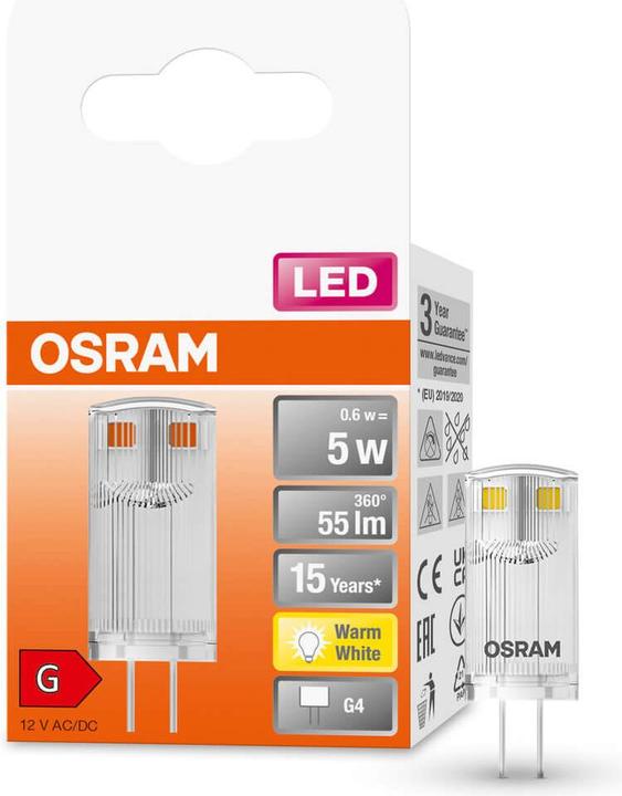 Image du produit Osram LED PIN 12 V (G4, 0.60 W, 55 lm, 1 x, G)