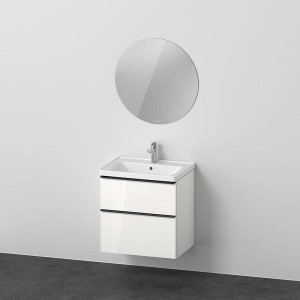 Duravit, Badmöbelset, D-Neo Möbel-Set, Möbelwaschtisch mit Waschtischunterschrank wandhängend und LED Spiegel (rund), 6
