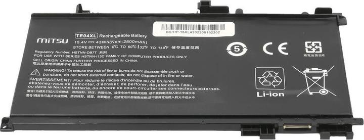 Produktbild Mitsu Akku für HP Omen 15 Pavilion 15 - 15 4V 2800 mAh (43 Wh) 15 4 Volt (4 Zellen, 2800 mAh)