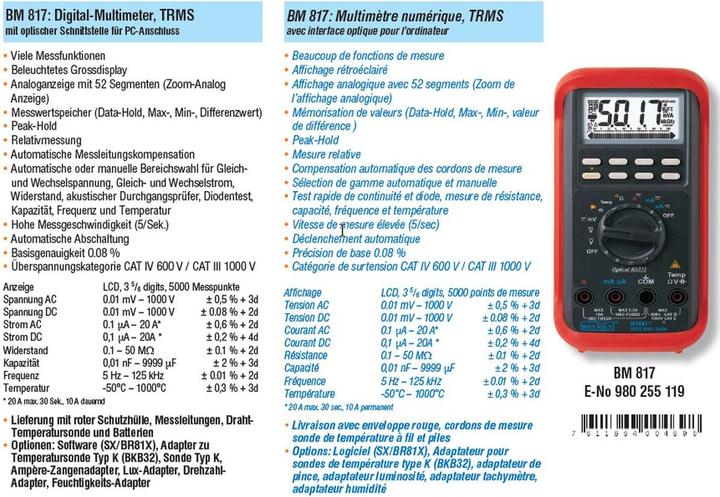 Produktbild Elbro Multimeter (CAT III 600V, Hand-Multimeter)