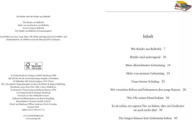 Produktbild Wir Kinder aus Bullerbü (farbig) (Deutsch, Astrid Lindgren, 2014)