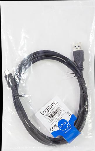 Produktbild LogiLink USB A — USB C (1 m, USB 3.0, 15 W)