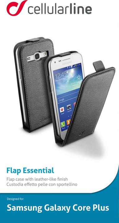 Produktbild Cellularline FLAP flip case for Core Plus, black (Samsung Galaxy Core Plus)
