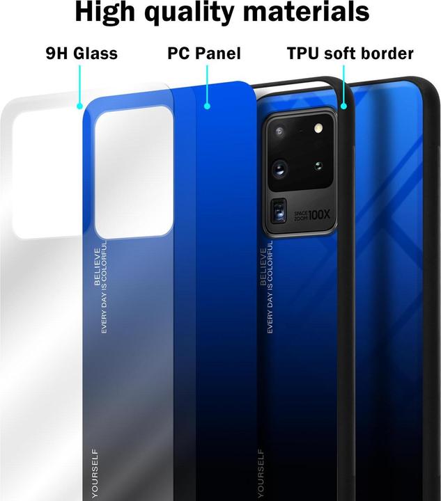 Actual product image Cadorabo TPU 2 colors glass cover (Samsung Galaxy S20 Ultra)