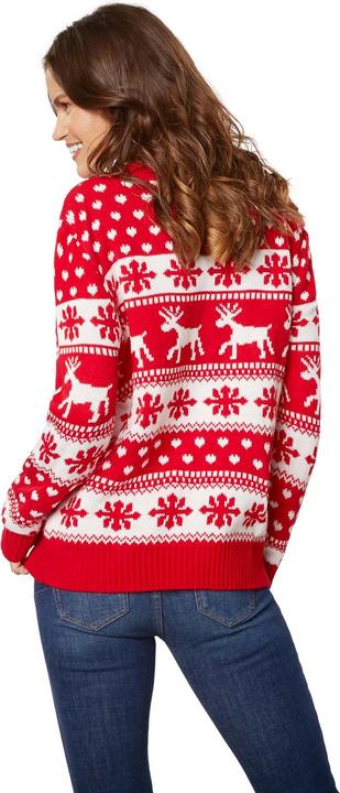 Immagine prodotto tectake Pullover natalizio Fascino invernale rosso-bianco da donna (S)