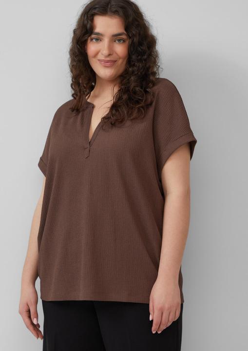 Image du produit S.Oliver T-Shirt Strukturiertes T-Shirt im Relaxed Fit mit V-Ausschnitt (44)