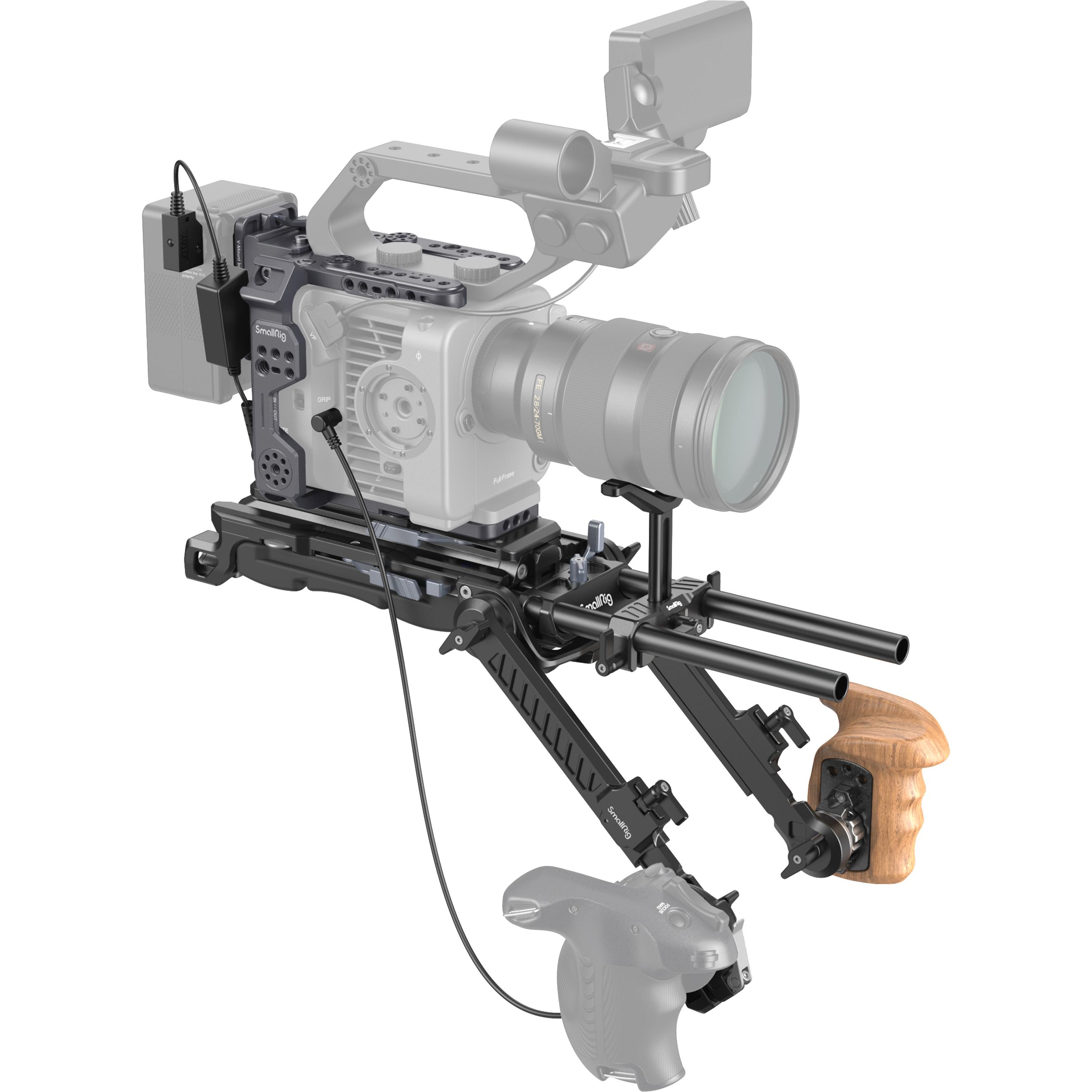SmallRig 4125 Kit di rig a spalla per Sony FX6 (Accessori per gabbie), Accessori video, Nero