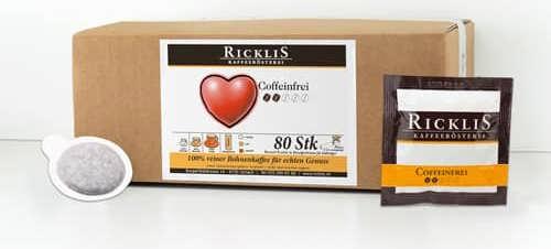 Produktbild RickliS Kaffeerösterei Coffeinfrei (80 x Port.)