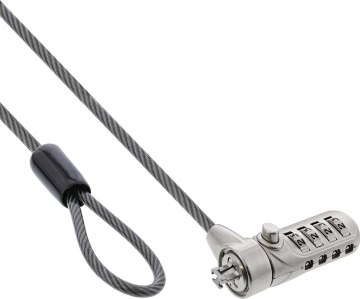 Produktbild InLine ® Notebook Sicherheitsschloss, mit Zahlenkombination, 4,4mm x 2m