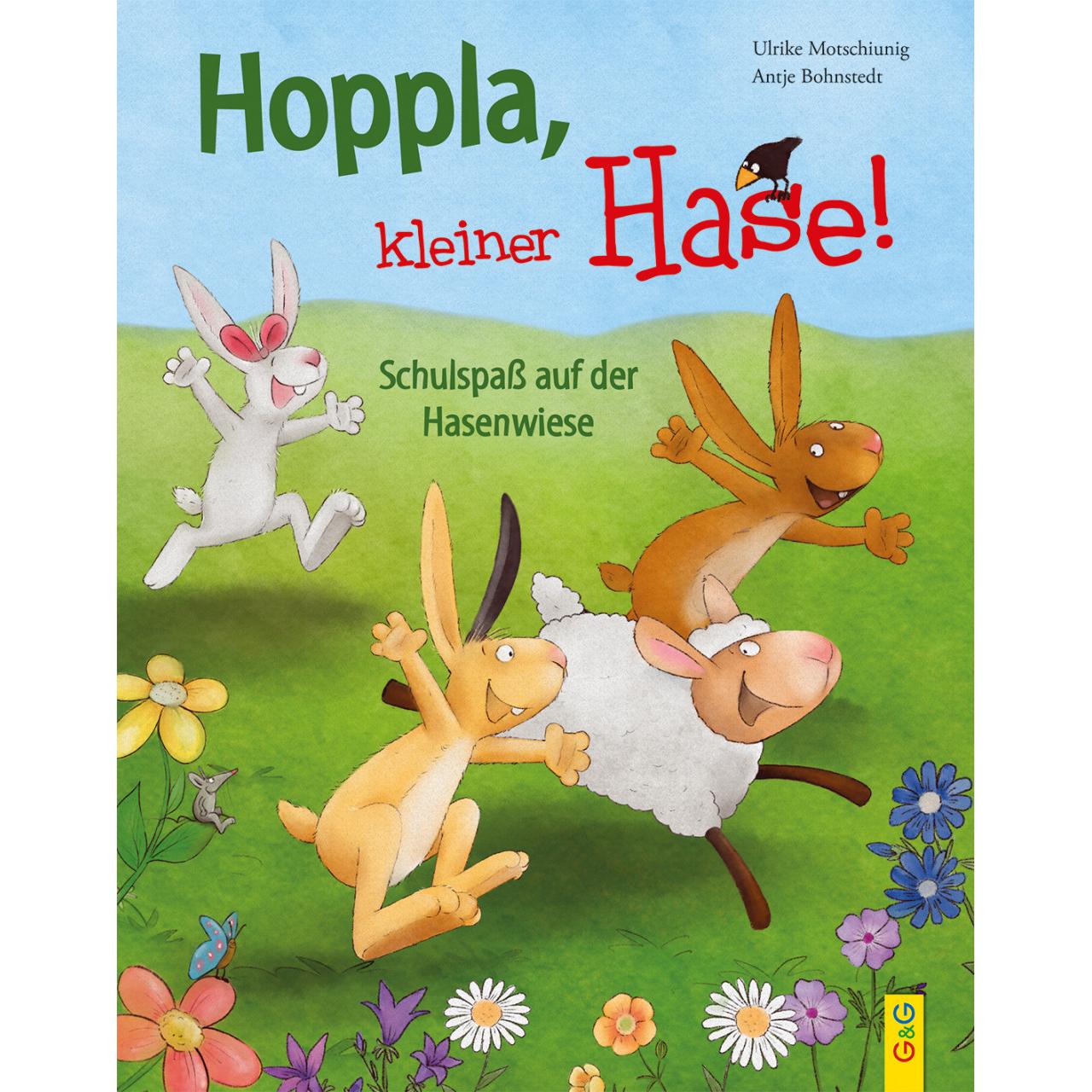 Thumbnail - Hoppla, kleiner Hase! Schulspass auf der Hasenwiese, Kinderbücher von Ulrike Motschiunig