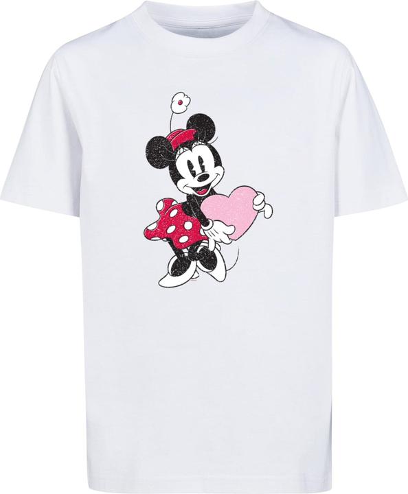 Absolute Cult Kids Minnie Mouse - Love Heart Basic T-Shirt - 133609 (134, 140)