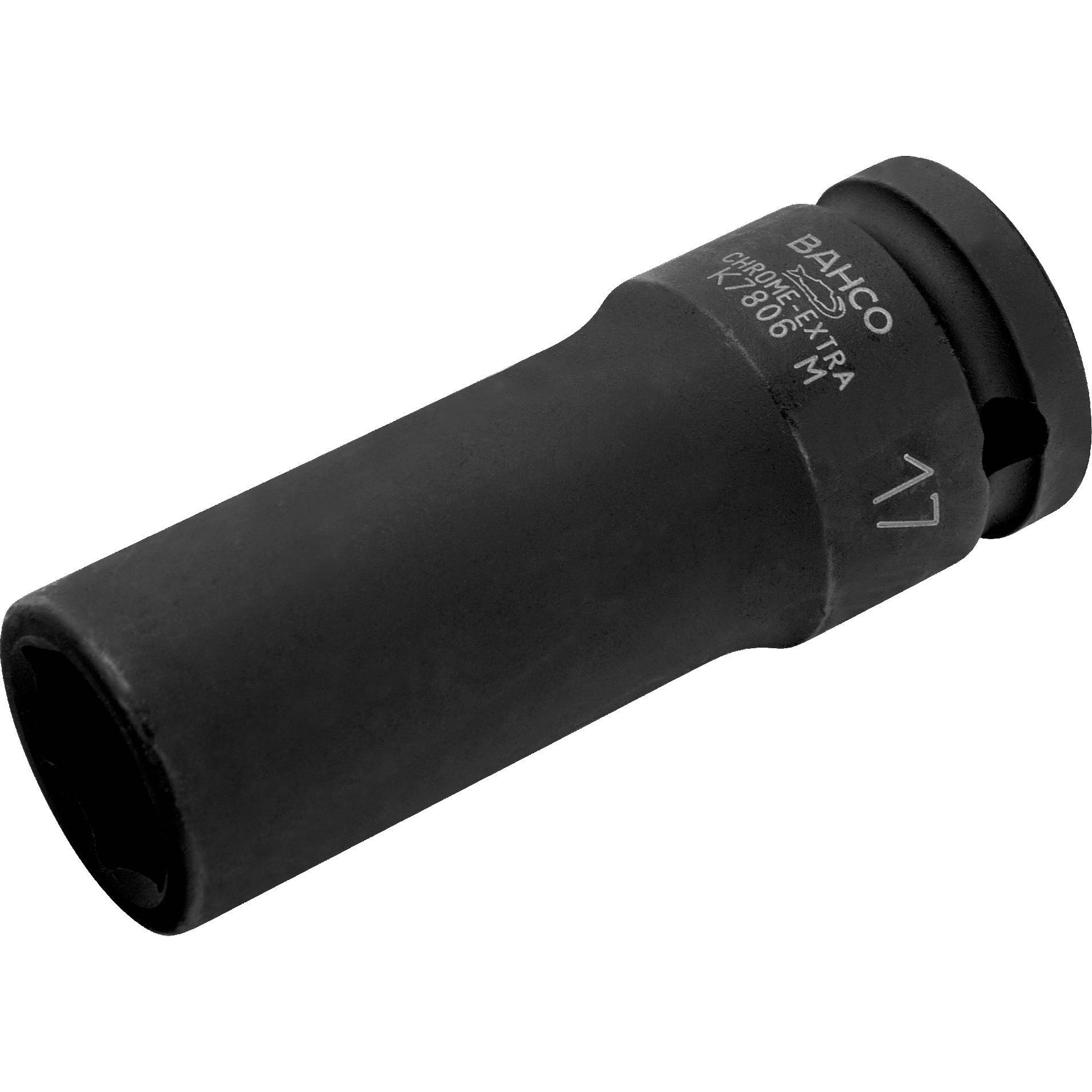 Bahco, Steckschlüssel + Stecknuss, 1/2" Kraft-Steckschlüssel-Einsatz, lang, Sechskant, 19 mm, phosphatiert (19 mm)