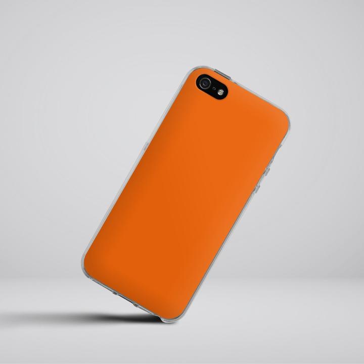 Produktbild DeinDesign Silikon Hülle für Apple iPhone 5s Handyhülle Case Smartphone Schutzhülle Farbe einfarbig orange (Apple iPhone 5s)