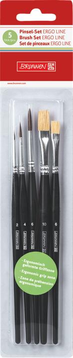 Produktbild Brunnen ErgoLine Pinsel-Set Grösse 2, 4, 6, 10, 5-teilig