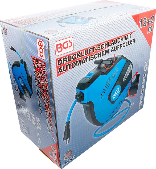 Image du produit BGS Enrouleur air mural automatique 12 m + 2 m