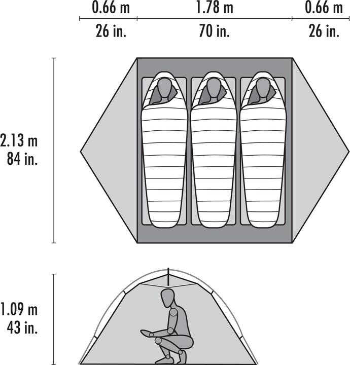 Actual product image Msr Elixir 3 Green (Dome tent, 3.24 kg)
