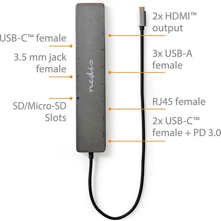 Productafbeelding Nedis CCBW64260AT02 (USB-C, 7 ports)