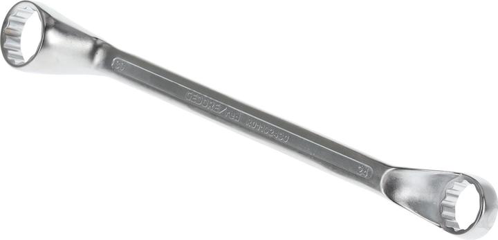 Actual product image Gedore Red red Double-ended ring spanner, SW 24 x 30 mm, L 342 mm, chrome vanadium steel, silver (24 mm, 30 mm)
