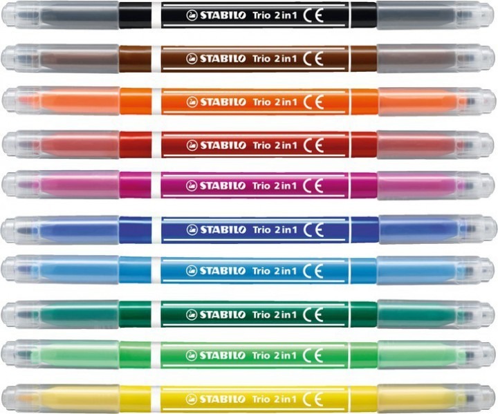 Produktbild STABILO Trio 2 in 1 (Mehrfarbig, 10 x)